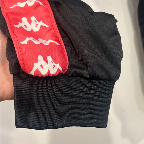 Kappa Black Track Pants with pink Trim and logo down side small women’s jogger - Picture 5 of 7